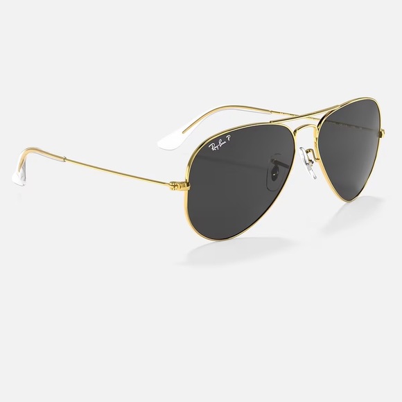 Gold and Black. Ray-Ban. Aviators. main image 5